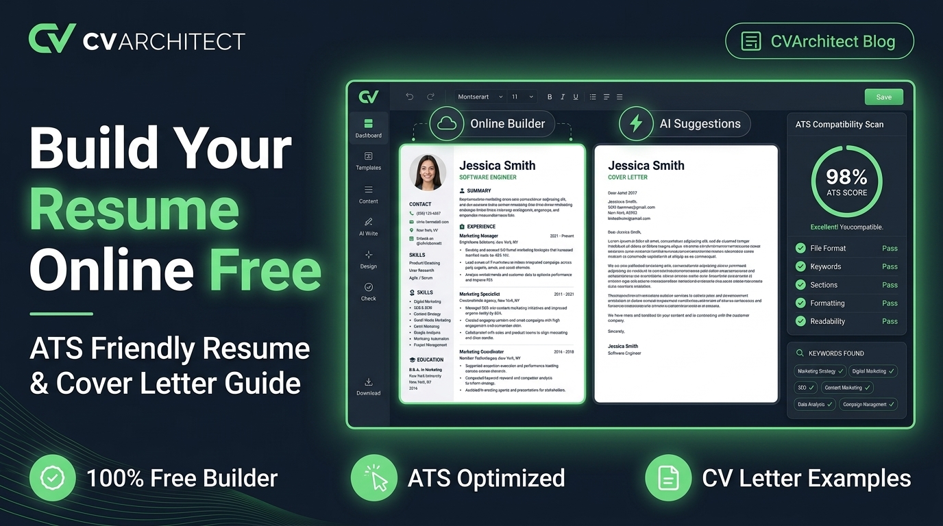 How to Build Your Resume Online for Free & Write Winning Cover Letters (With Full CV Letter Examples)
